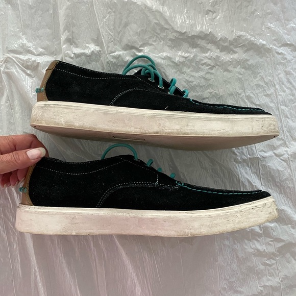 Cole Haan sneaker Oxford black suedeBergen Mac Oxford SZ 9 M has turquoise laces main image 12